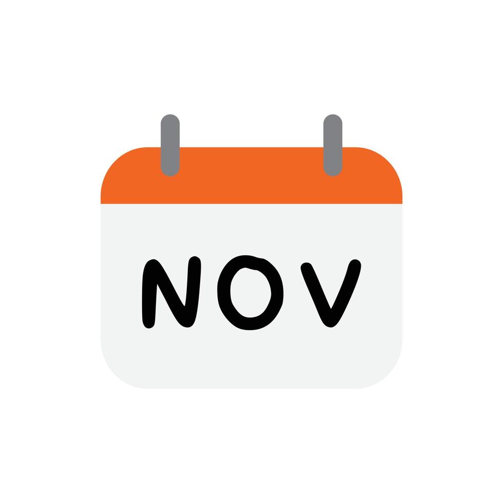 Vector calendar November for website, cv, presentation