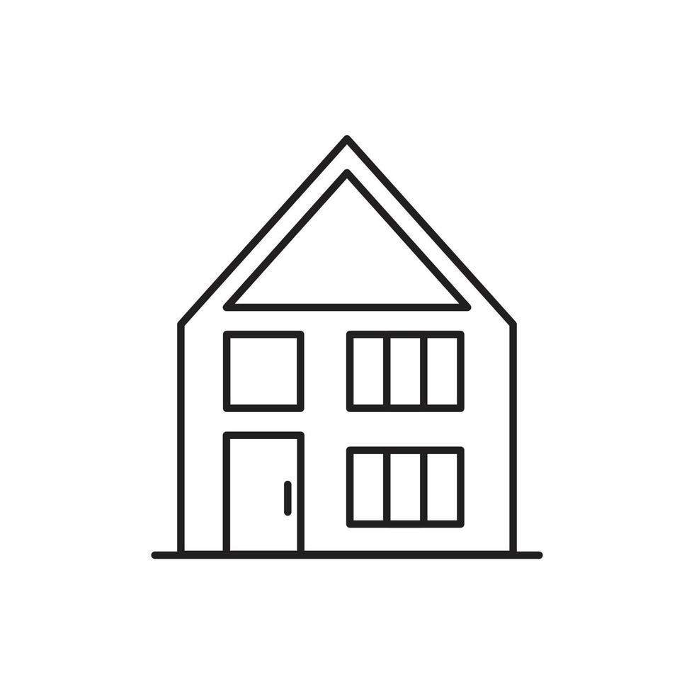 línea de icono de casa para sitio web, presentación de símbolo vector
