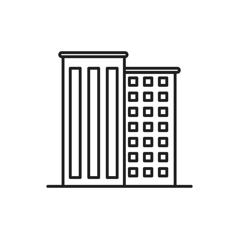 Building office Icon line for website, symbol presentation vector