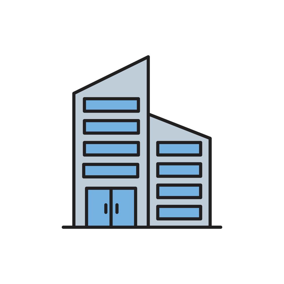 Building Icon color for website, symbol presentation vector
