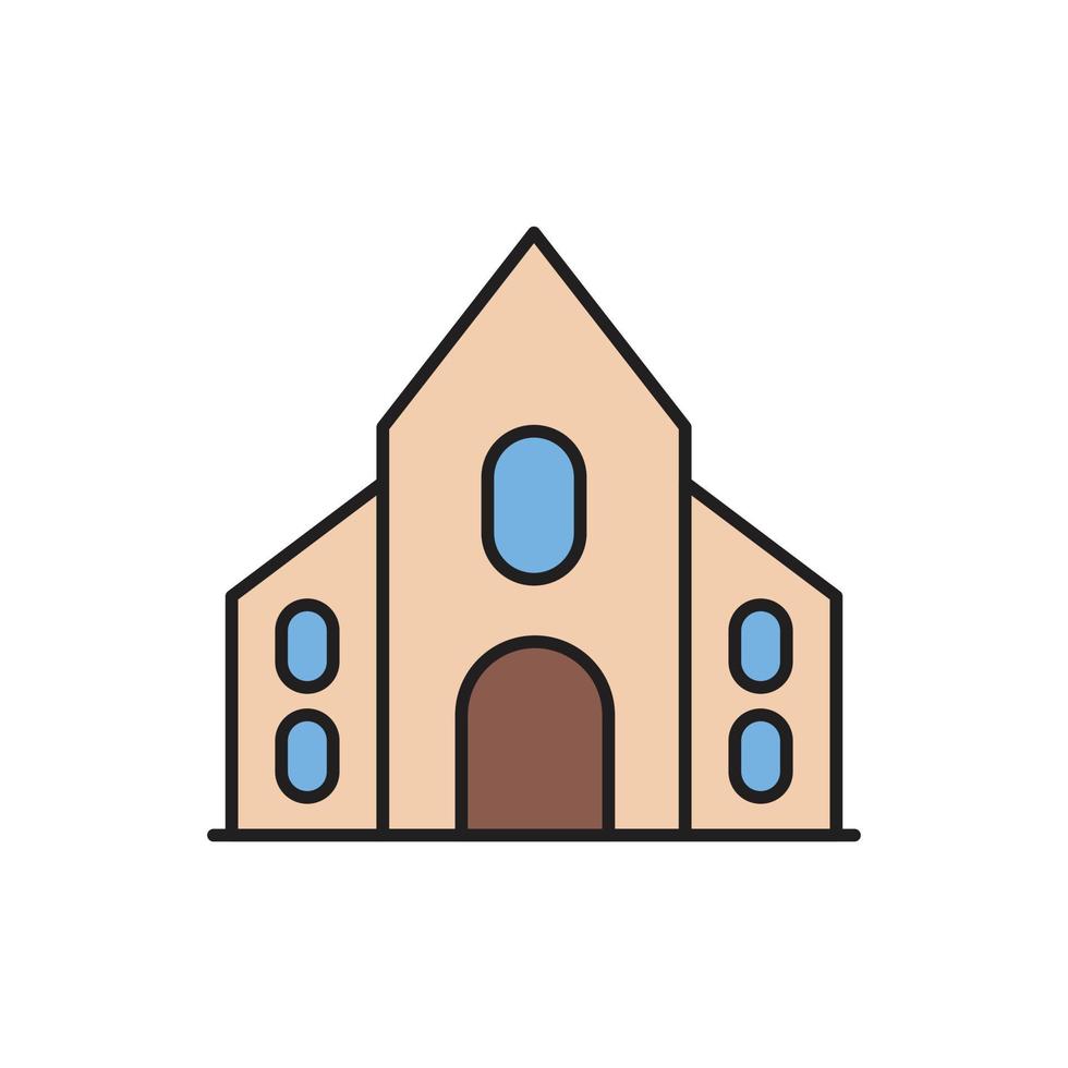 Building Icon color for website, symbol presentation vector