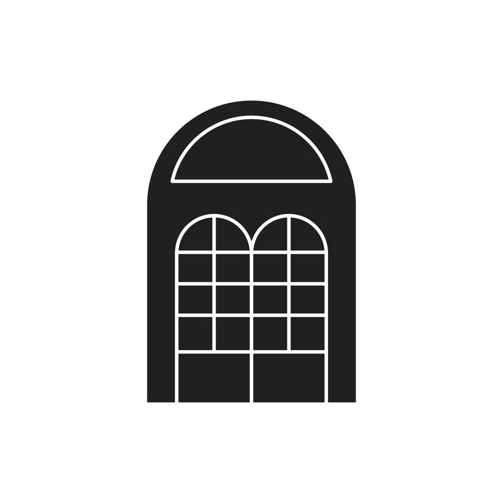 Building Icon silhouette for website, symbol presentation vector