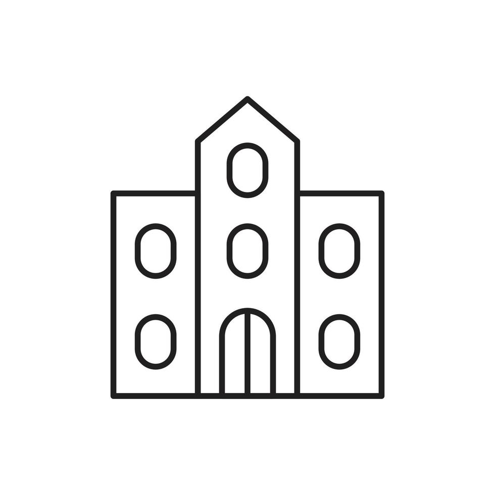 Building Icon line for website, symbol presentation vector