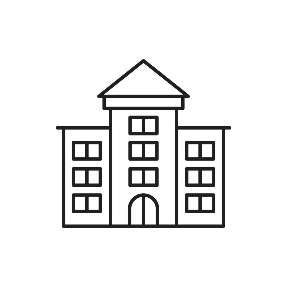 Building Icon line for website, symbol presentation vector