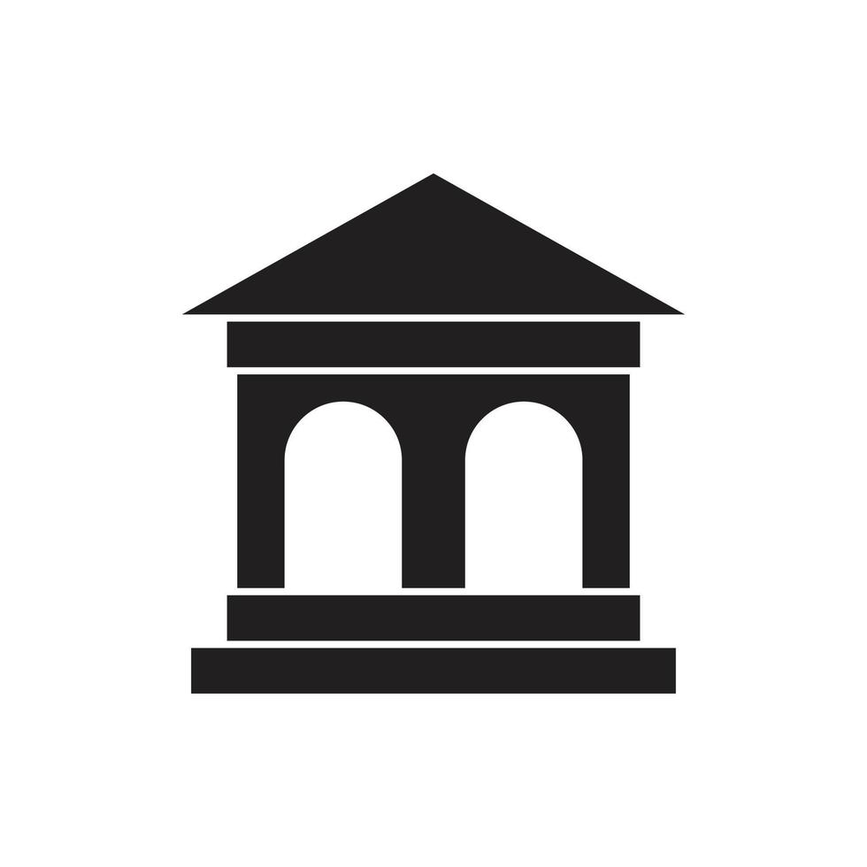Building Icon silhouette for website, symbol presentation vector