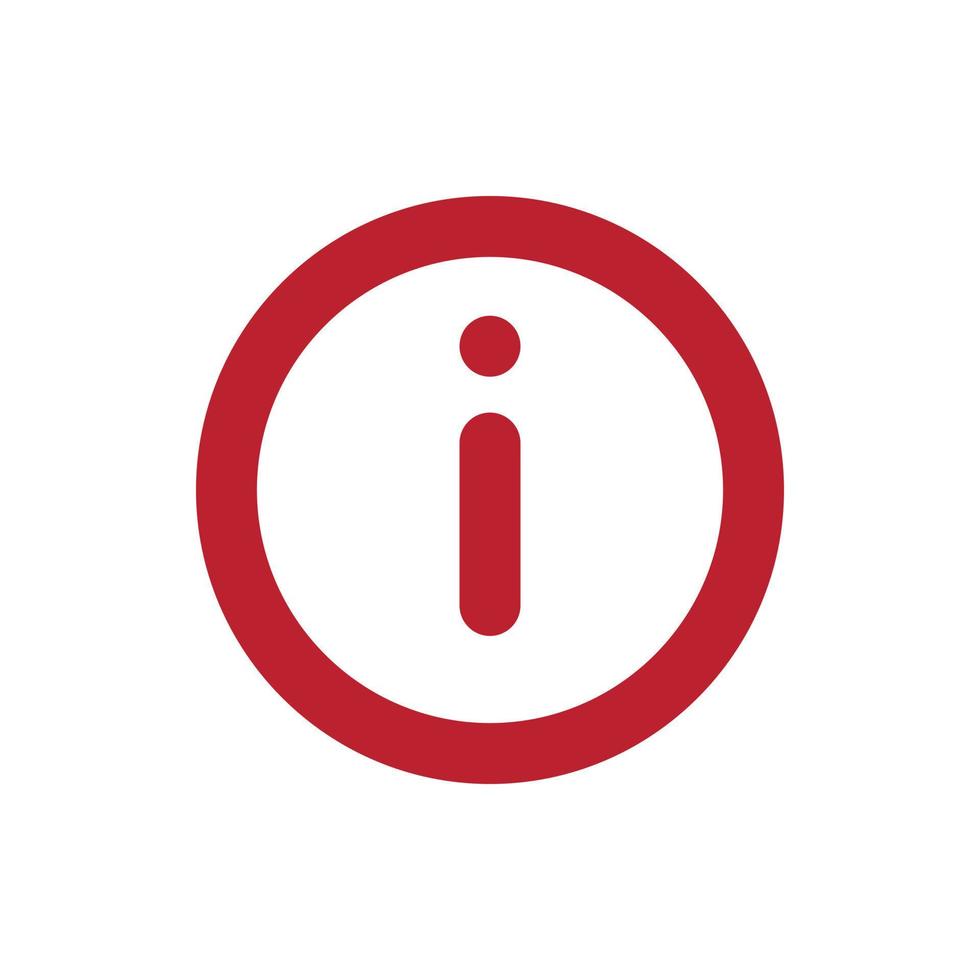 Info Button icon for website, symbol, presentation vector