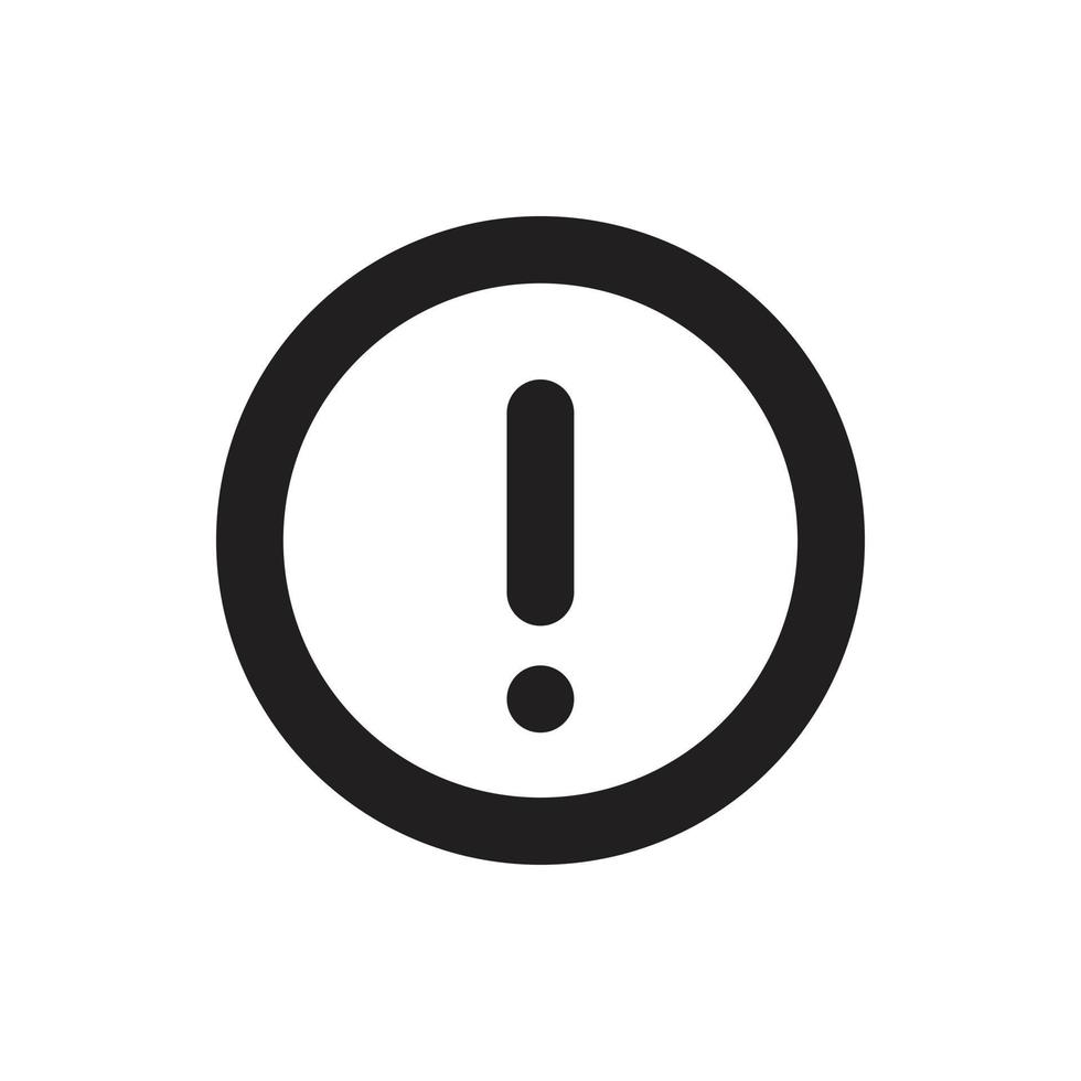 exclamation mark icon for website, presentation vector