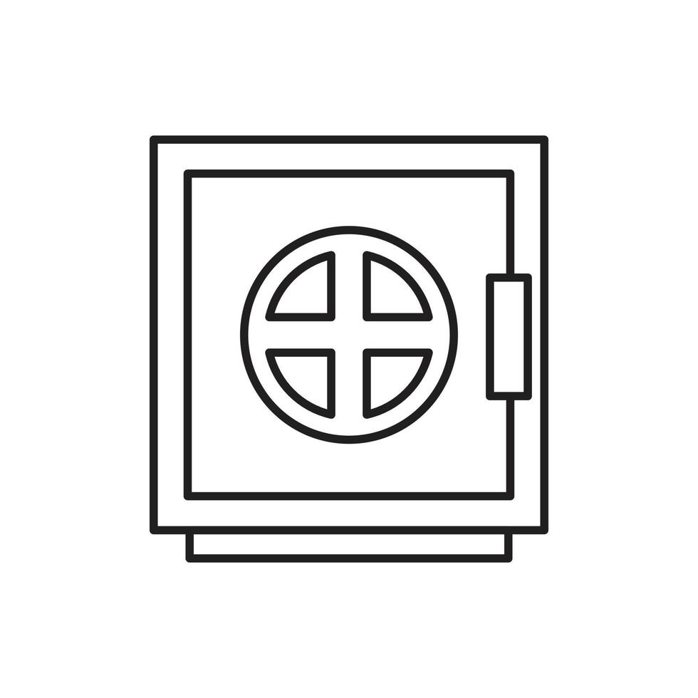 safe deposit box icon for website, symbol, presentation vector