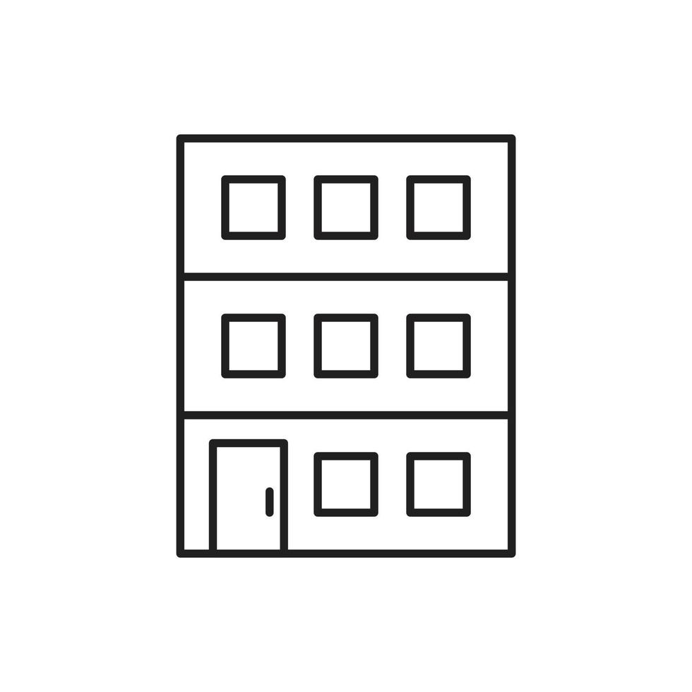 Building Icon line for website, symbol presentation vector