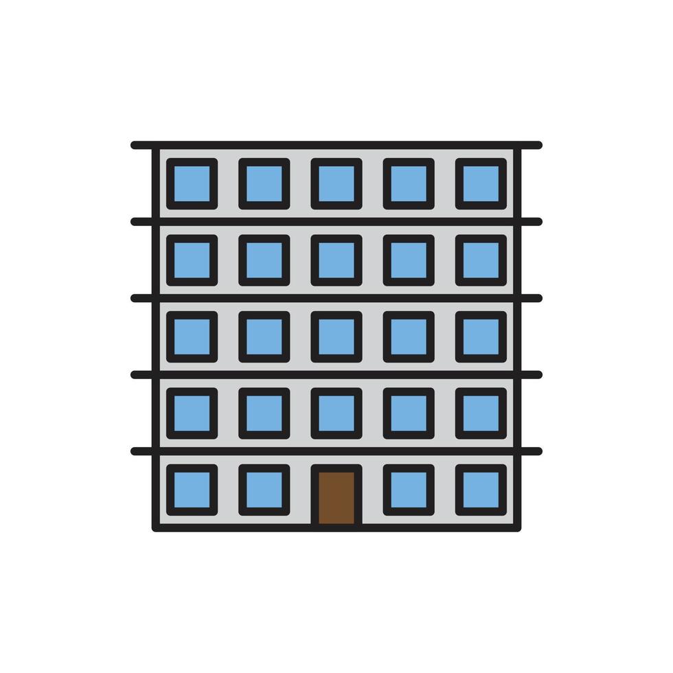 Building Icon color for website, symbol presentation vector
