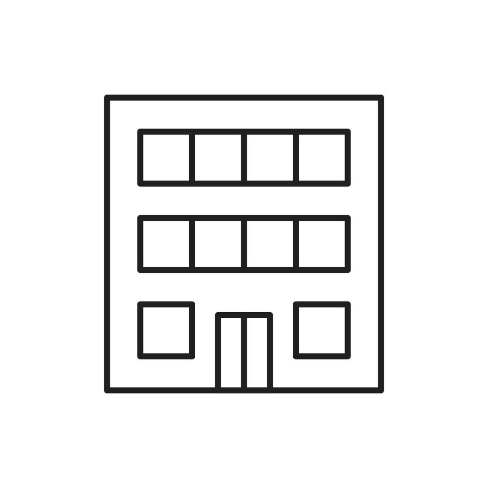 Building office Icon line for website, symbol presentation vector