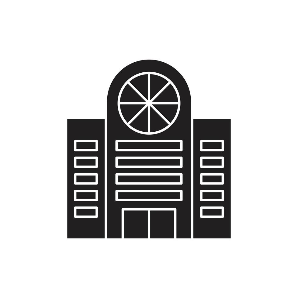 Building Icon silhouette for website, symbol presentation vector
