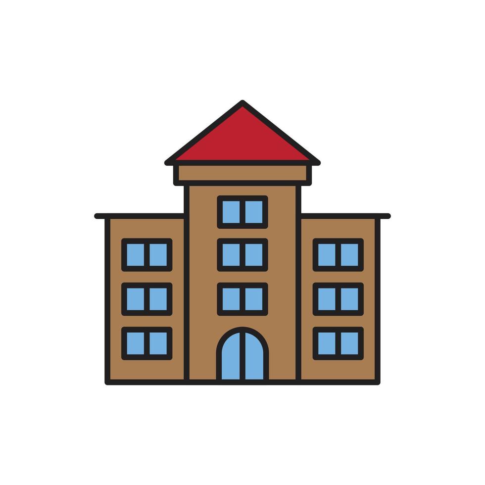 Building Icon color for website, symbol presentation vector