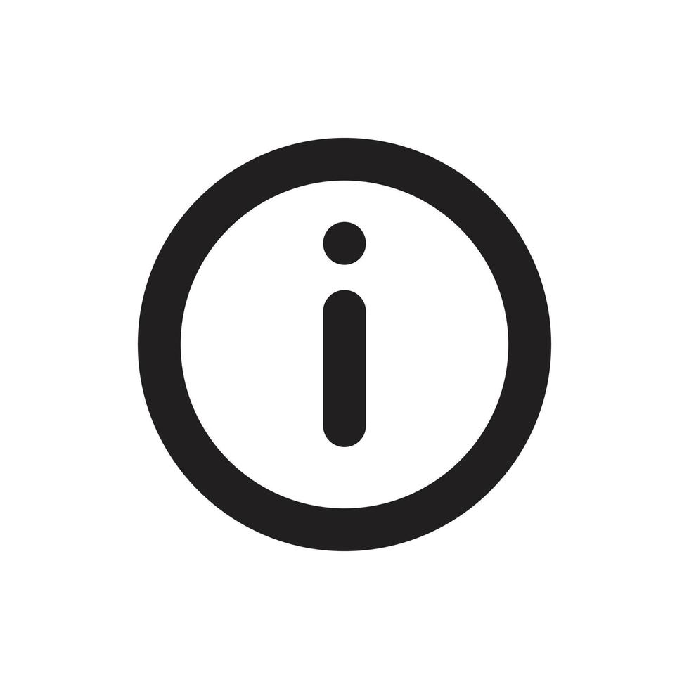 Info Button icon for website, presentation vector