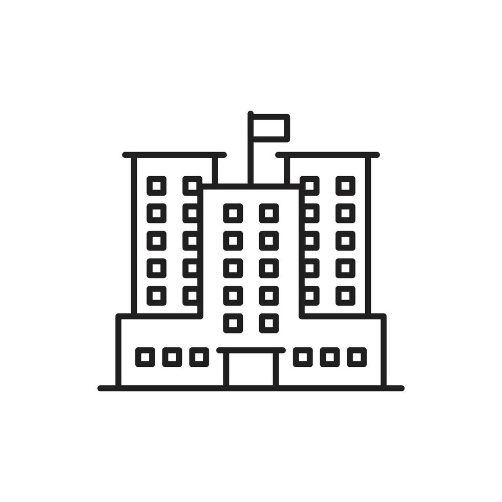 Building Icon line for website, symbol presentation vector