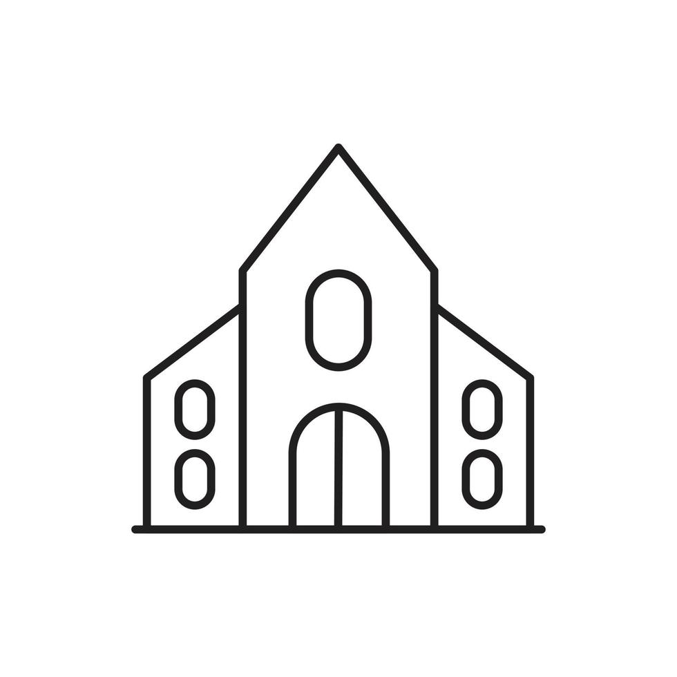 Building Icon line for website, symbol presentation vector