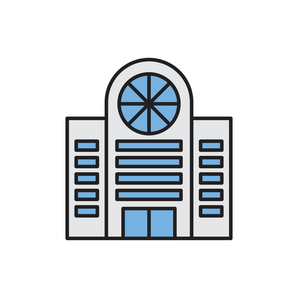 Building Icon color for website, symbol presentation vector