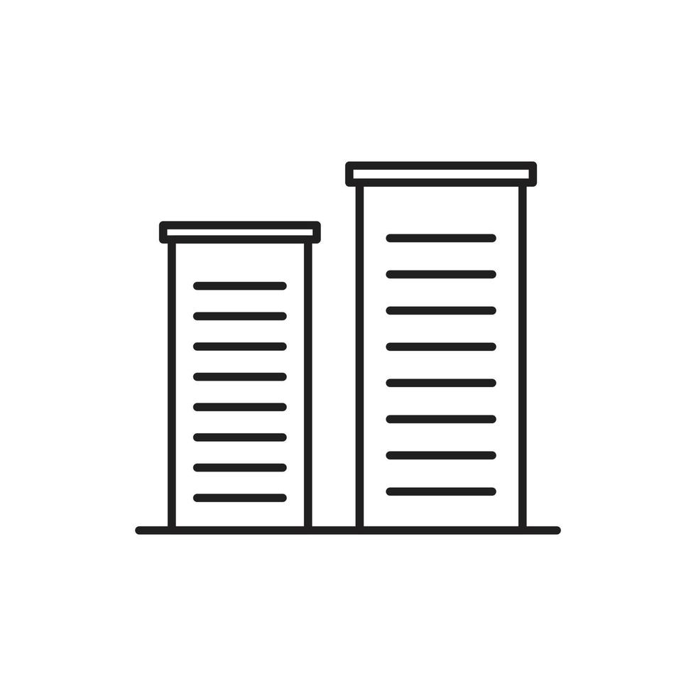Building office Icon line for website, symbol presentation vector