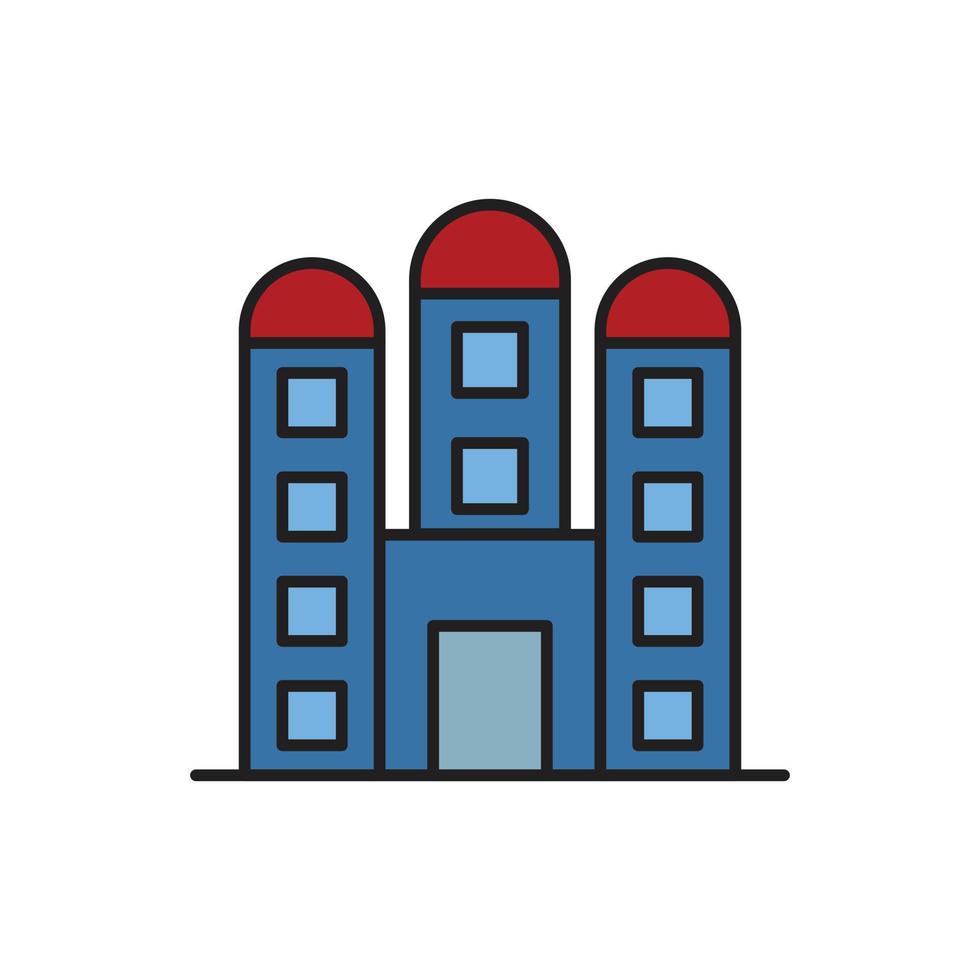 Building Icon color for website, symbol presentation vector