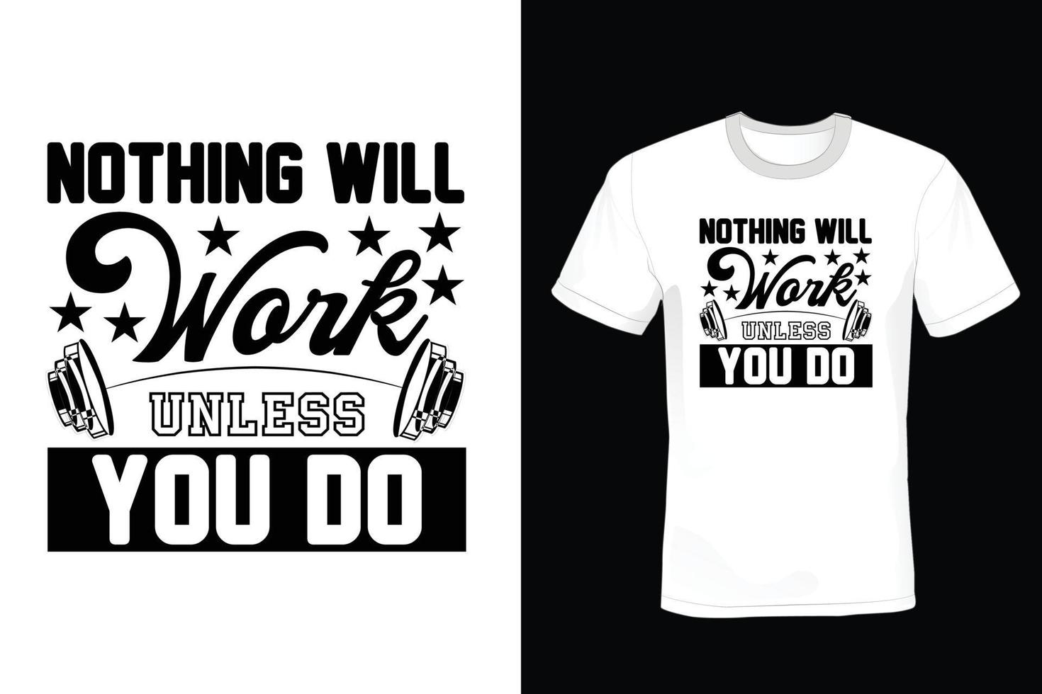 Gym T shirt design, vintage, typography vector