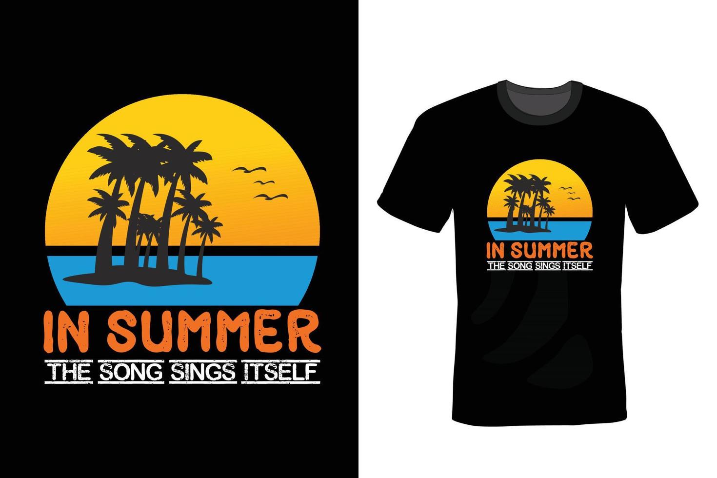 Summer T shirt design, vintage, typography vector