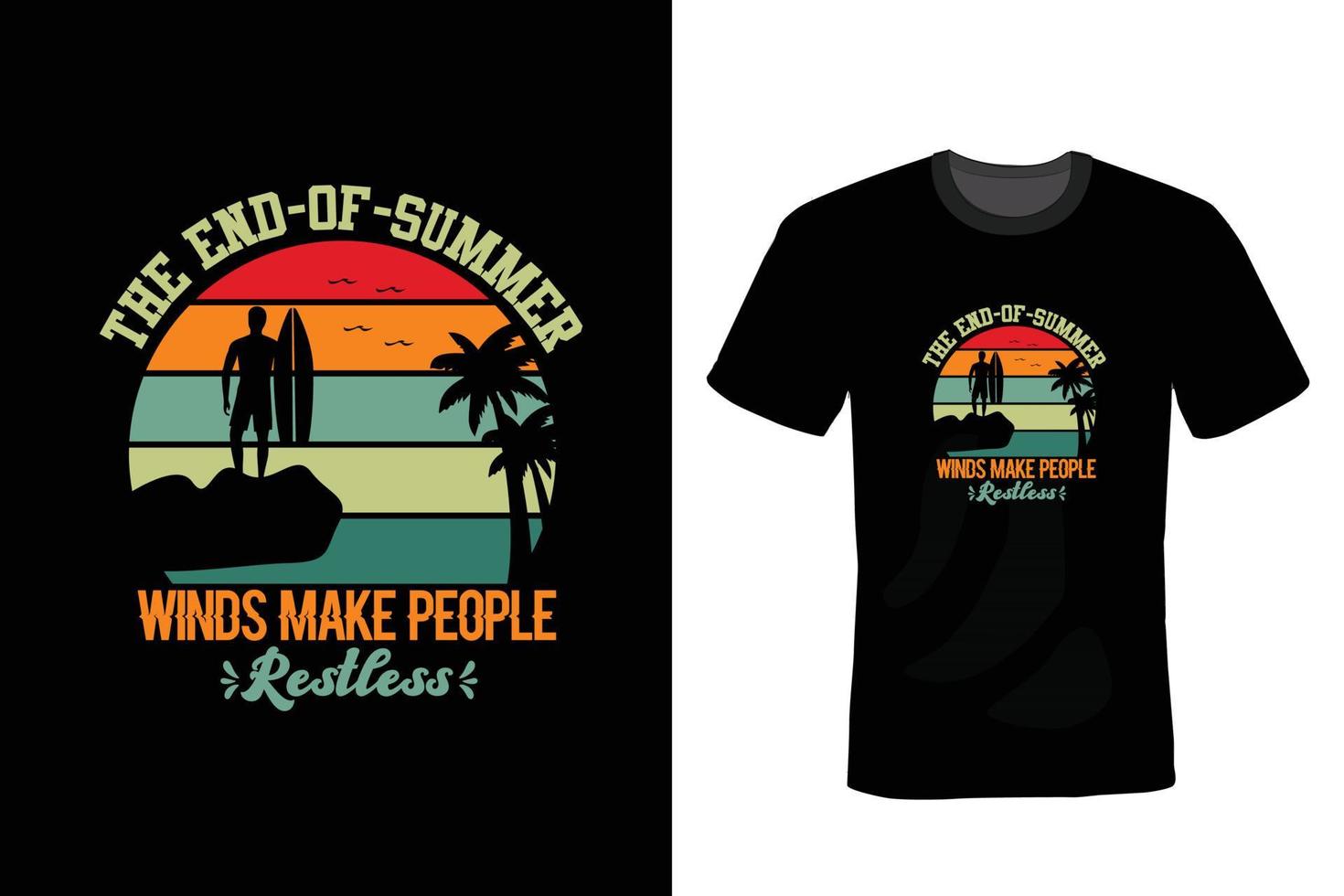 Summer T shirt design, vintage, typography vector