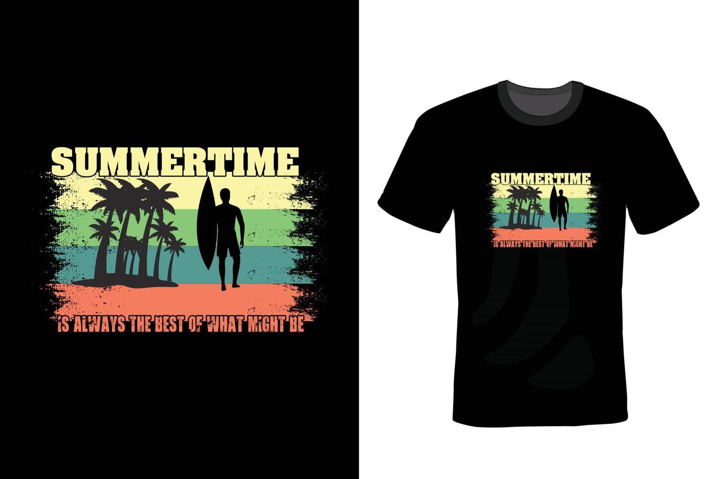 Summer T shirt design, vintage, typography vector
