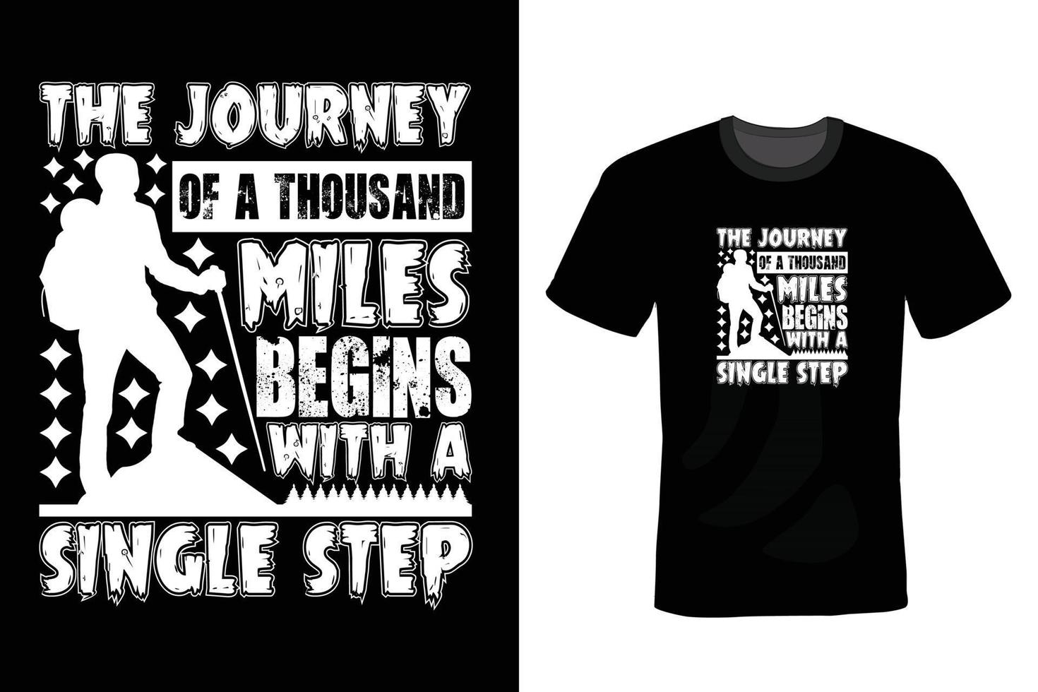 Hiking T shirt design, vintage, typography vector
