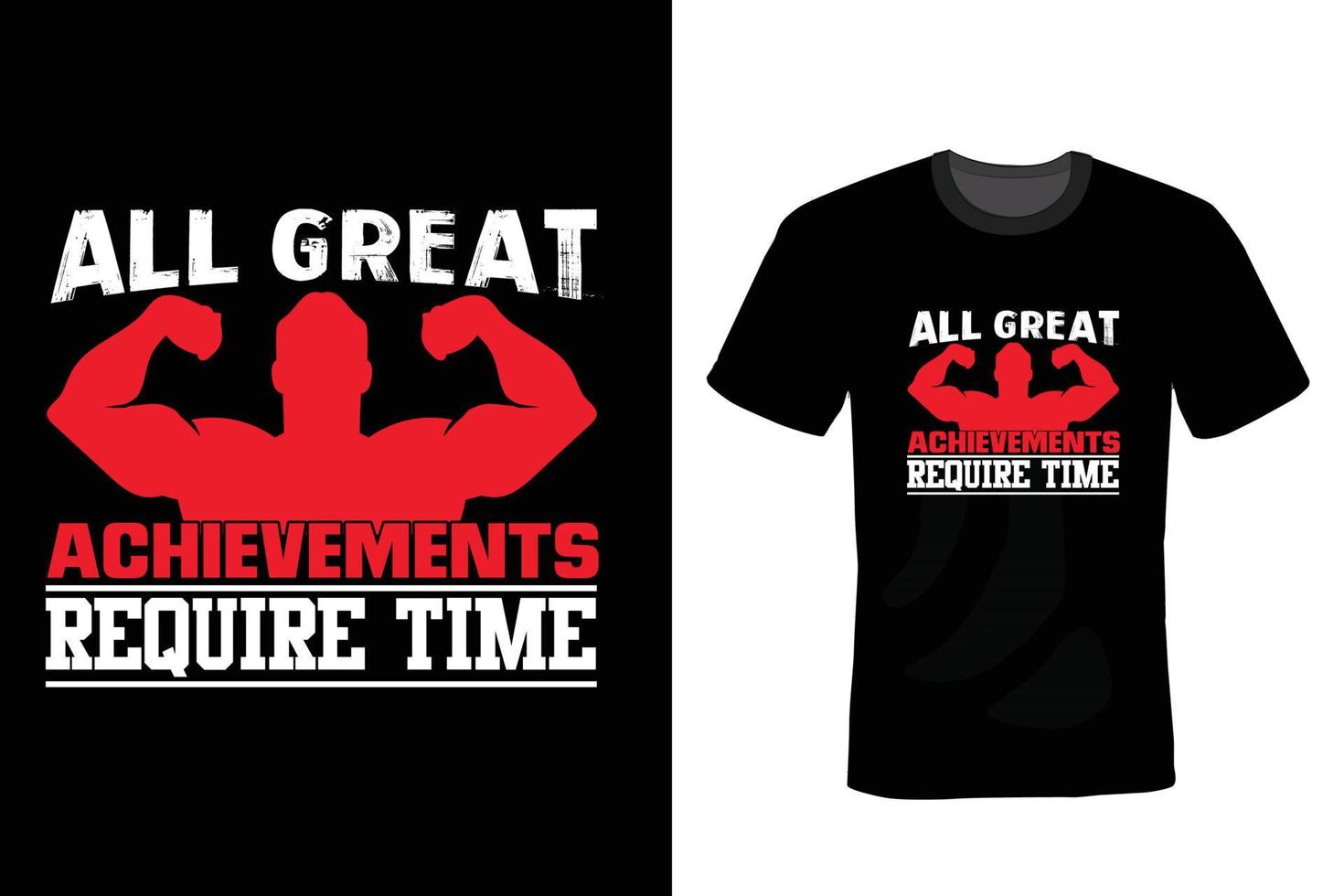 Gym T shirt design, vintage, typography vector