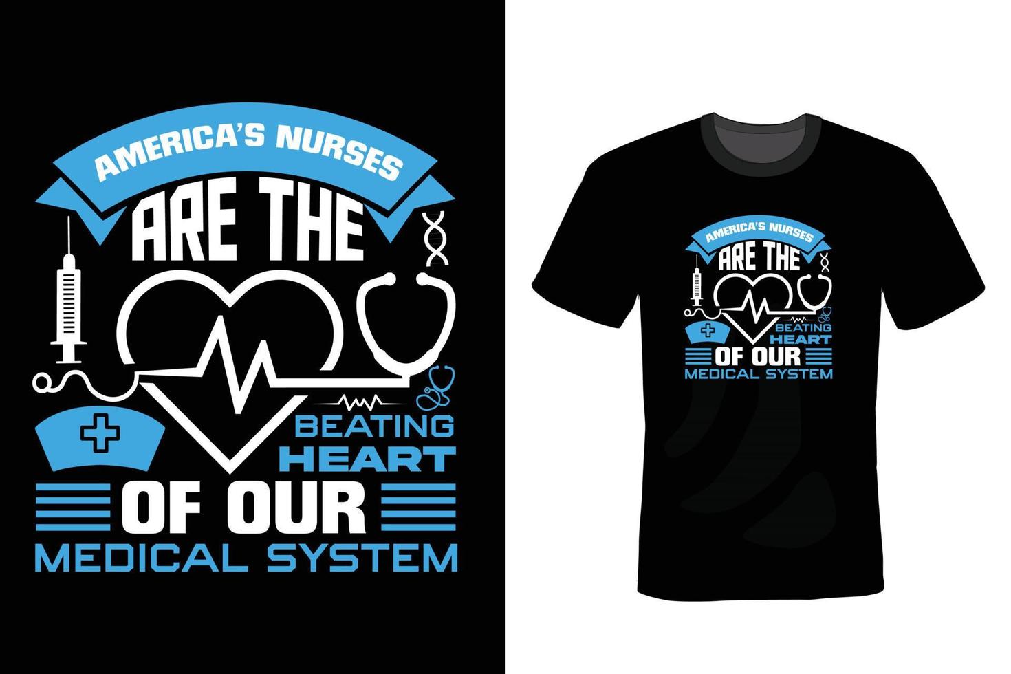 Nurse T shirt design, typography, vintage vector
