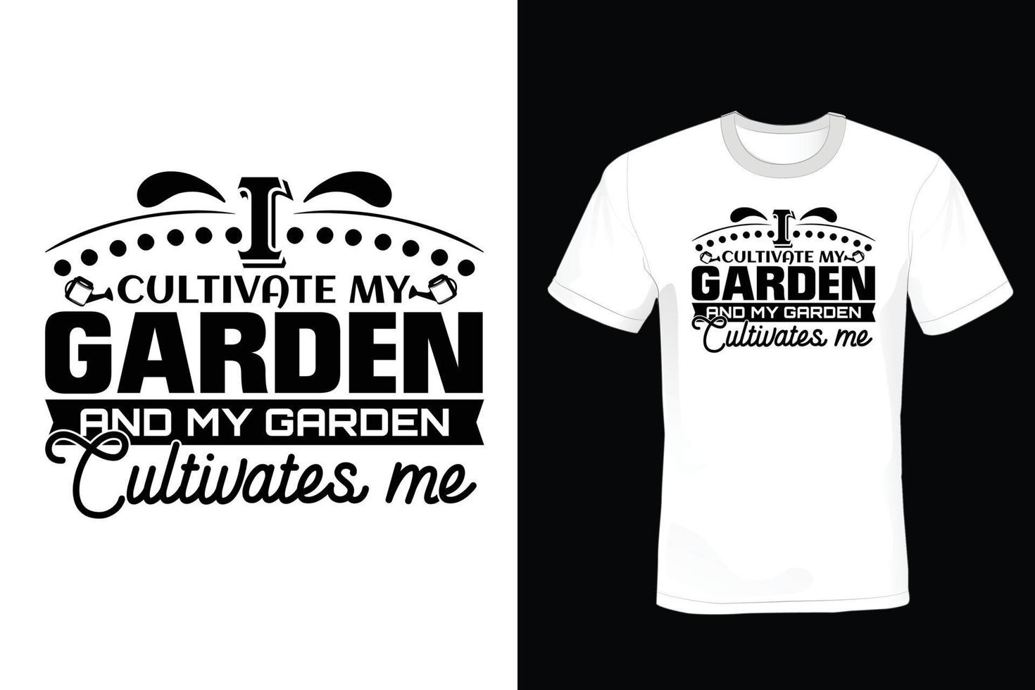 diseño de camiseta de jardín, vintage, tipografía vector
