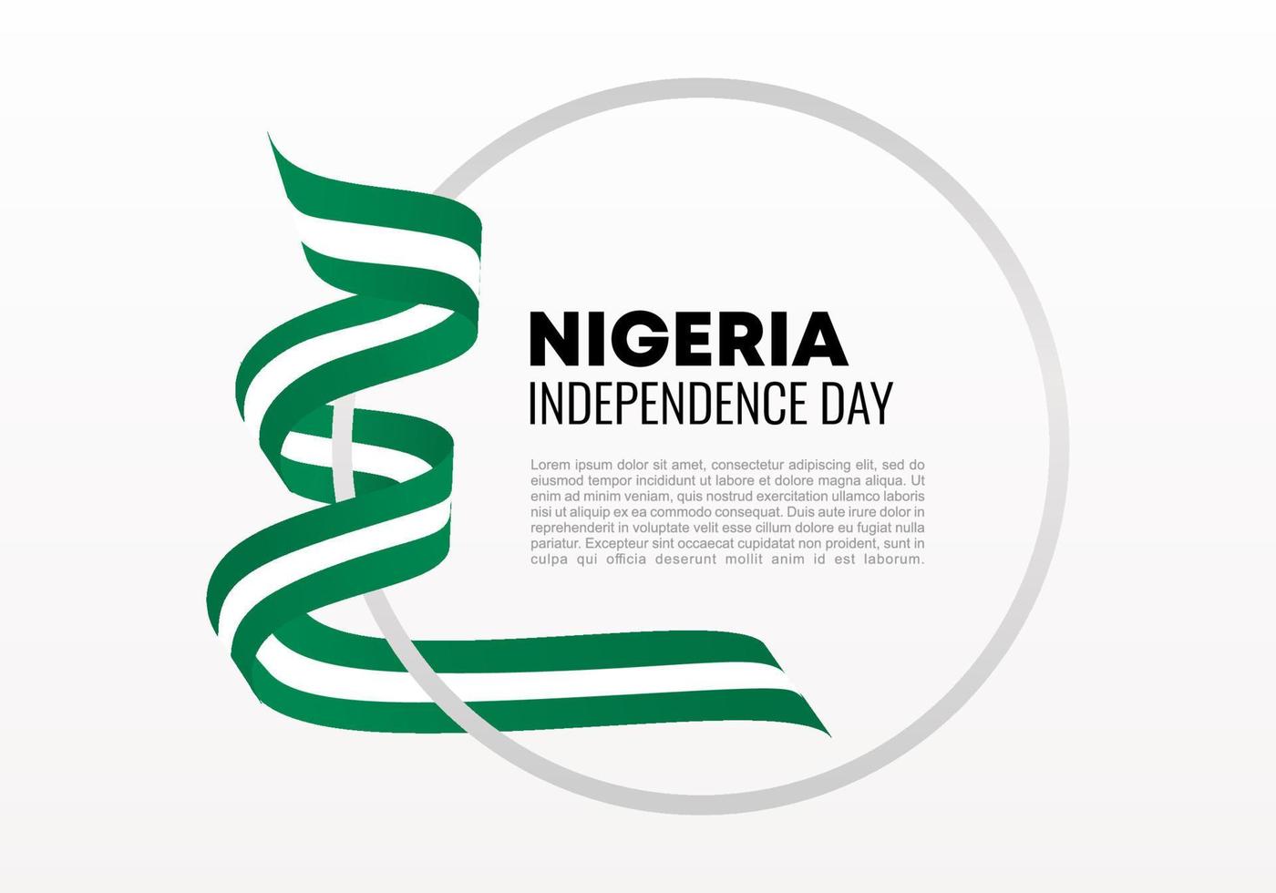 Nigeria independence day background for celebration on October 1st. vector