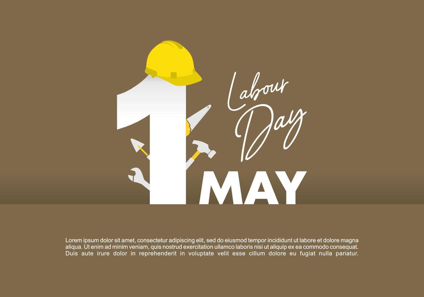 Labour day background banner poster on may 1st. vector