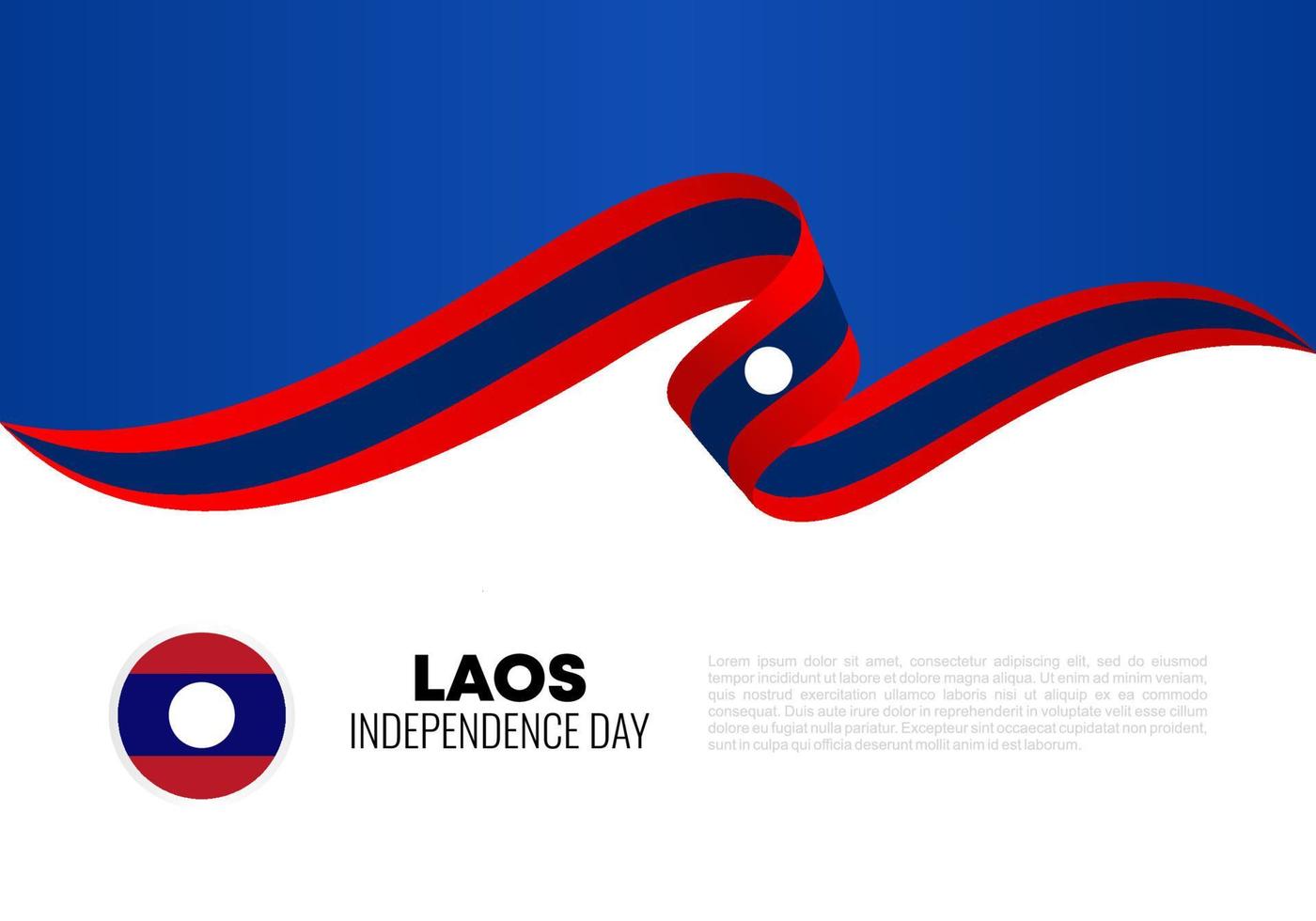 fondo del día de la independencia de laos para la celebración el 2 de diciembre. vector