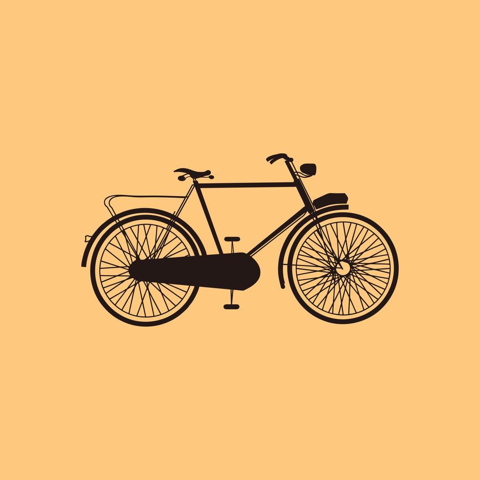 vintage bike illustration logo design vector