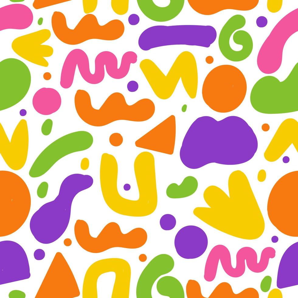 fun colorful line seamless pattern isolated on white background ...