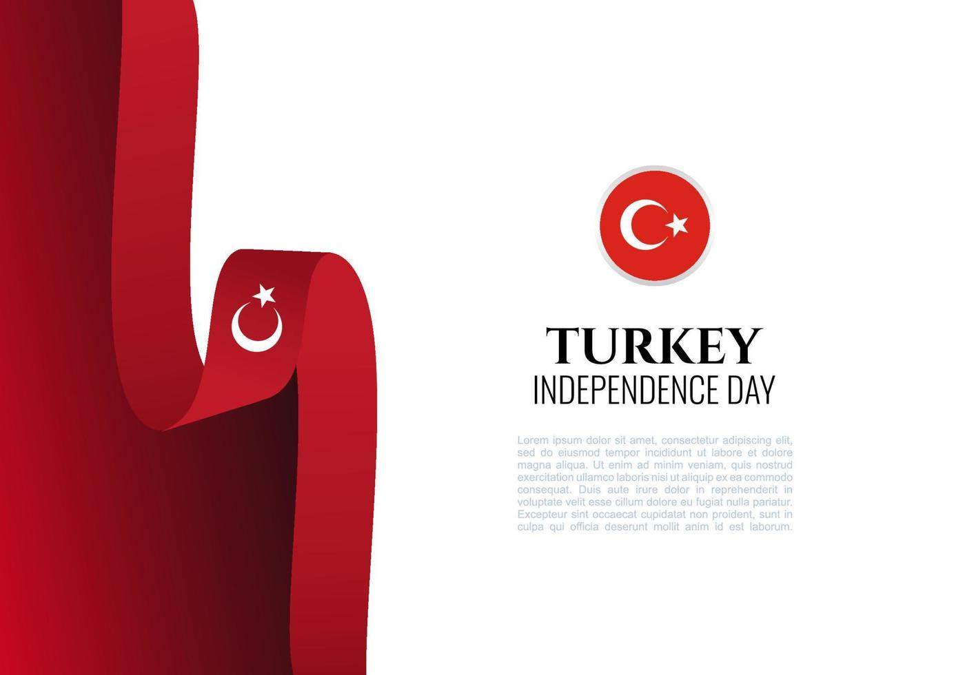 Turkey independence day background for celebration on October 29. vector