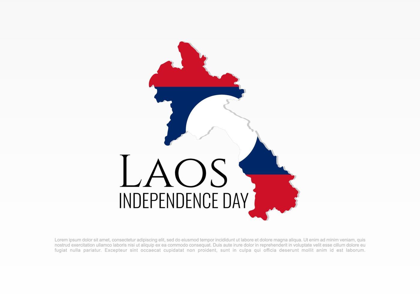 fondo del día de la independencia de laos para la celebración el 2 de diciembre. vector