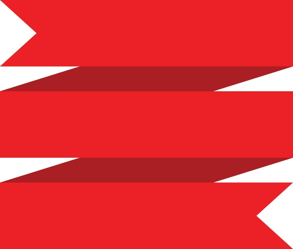 bandera de cinta roja. signo de la bandera de la cinta roja. vector