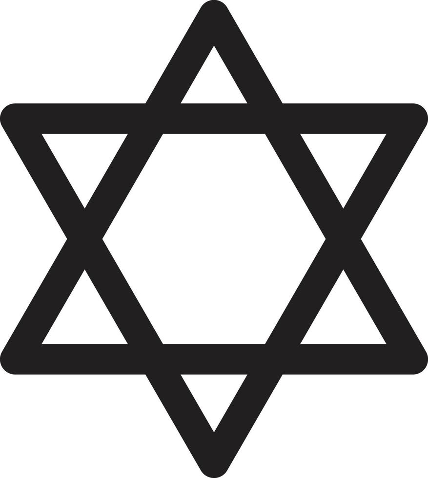 Star of David Icon. Star of David sign. vector