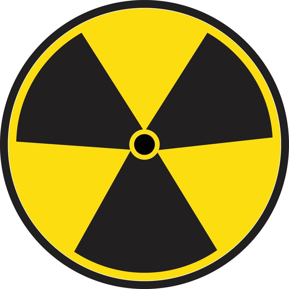 radiation symbol of activity on white background. radiation symbol. vector