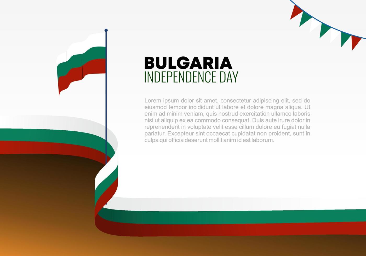 día de la independencia de bulgaria para la celebración nacional el 22 de septiembre. vector