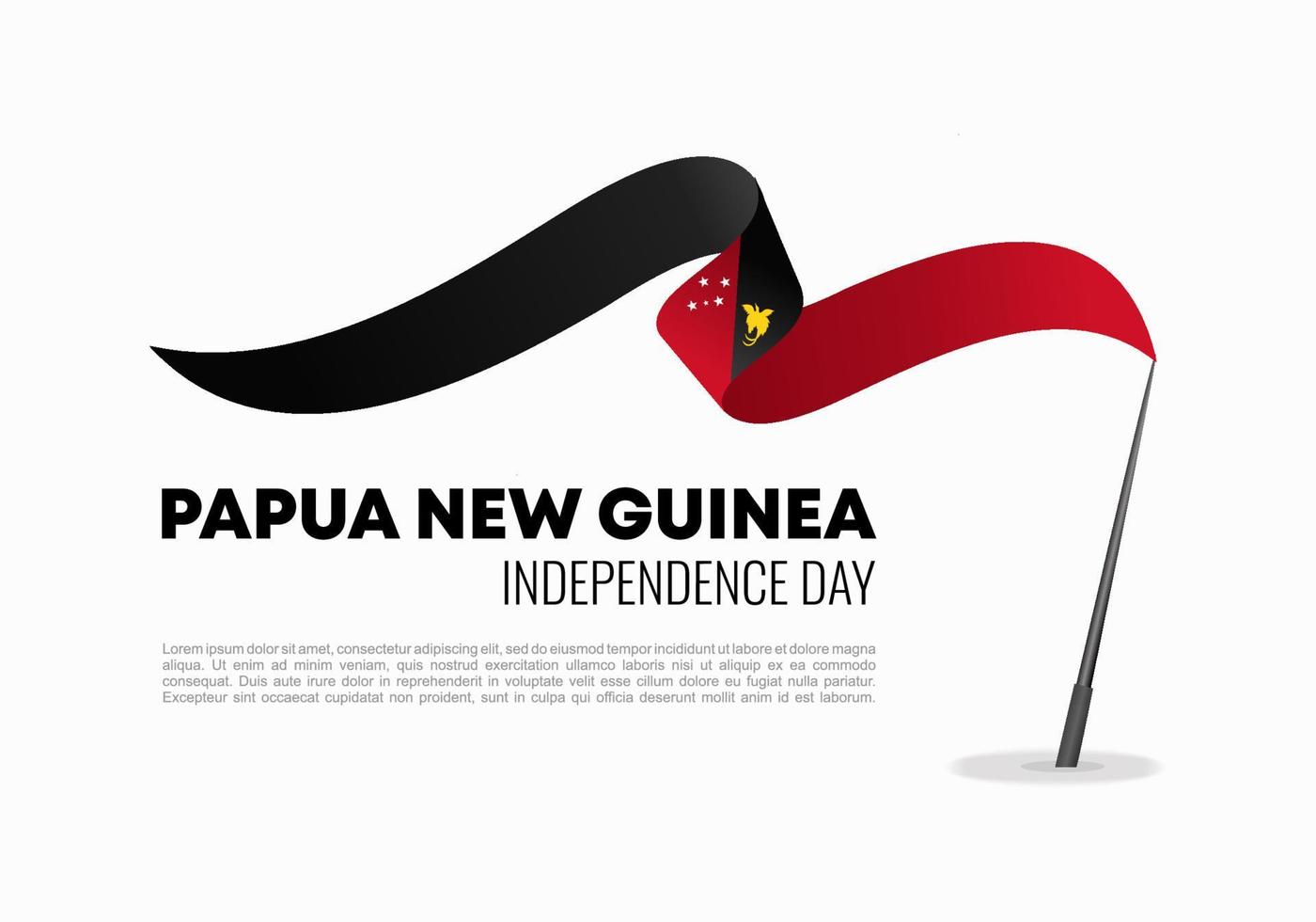 Papua New Guinea Independence for national celebration on September 16 vector