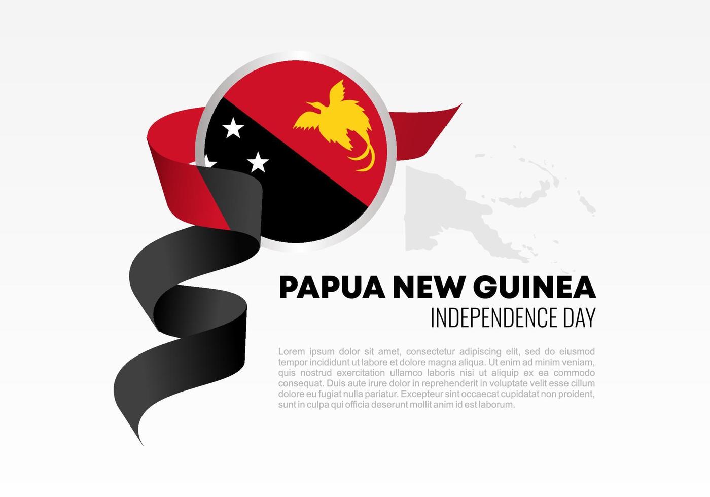 Papua New Guinea Independence for national celebration on September 16 vector