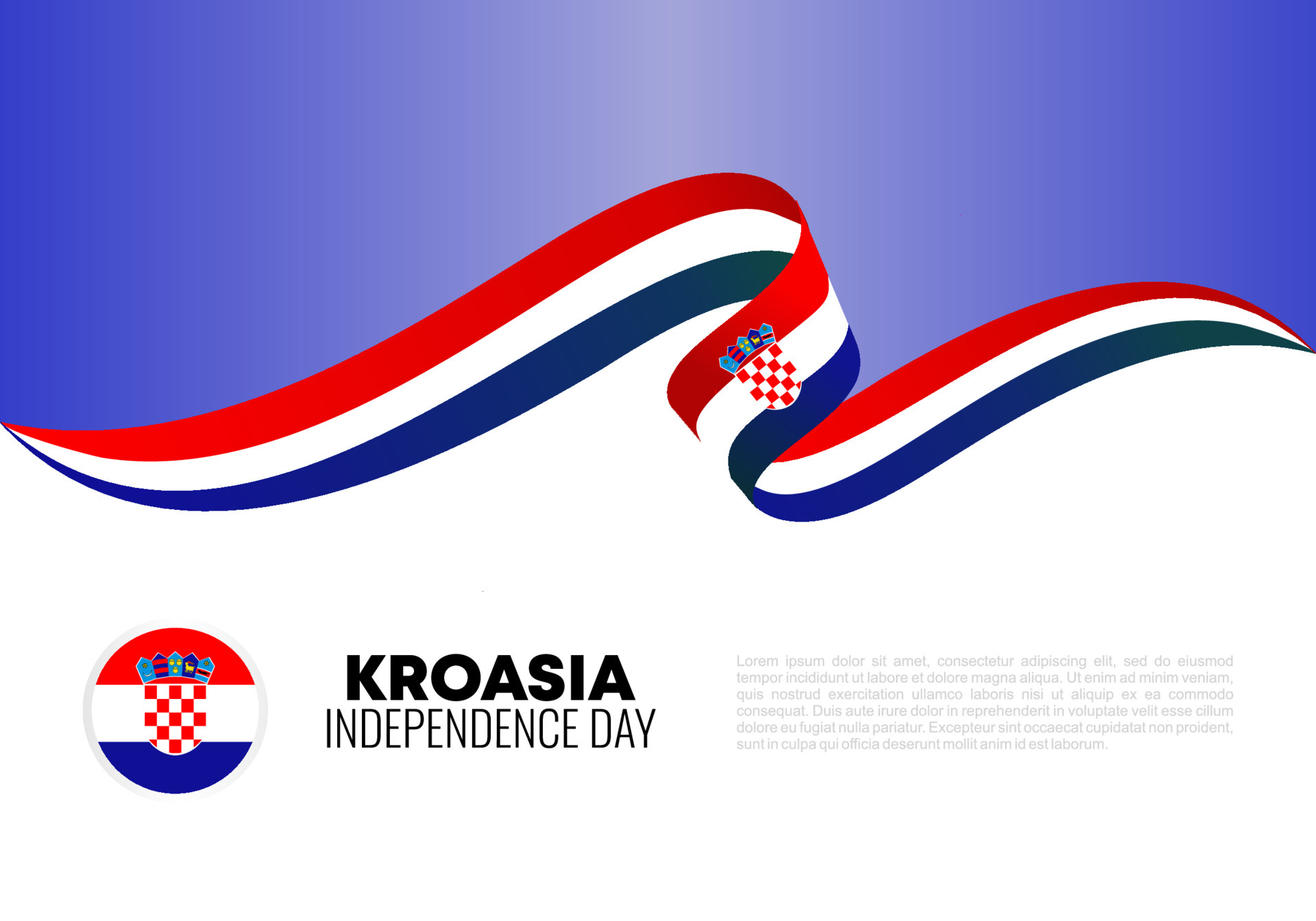 Croatia independence day background for national celebration June 25