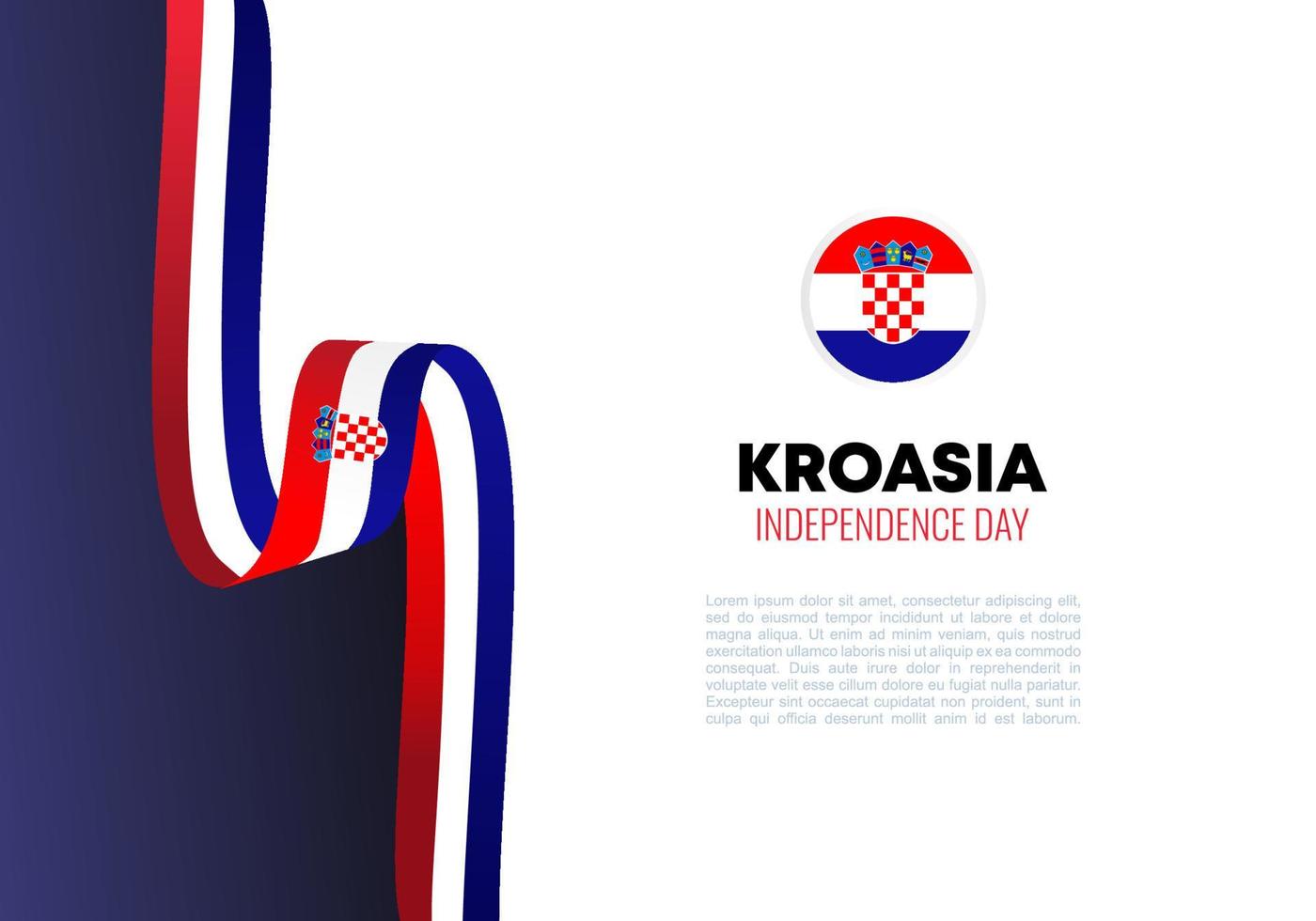 fondo del día de la independencia de croacia para la celebración nacional el 25 de junio vector