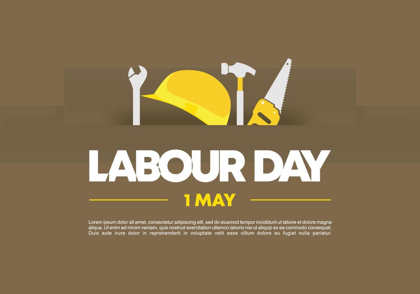 Labour day background banner poster on may 1st. vector