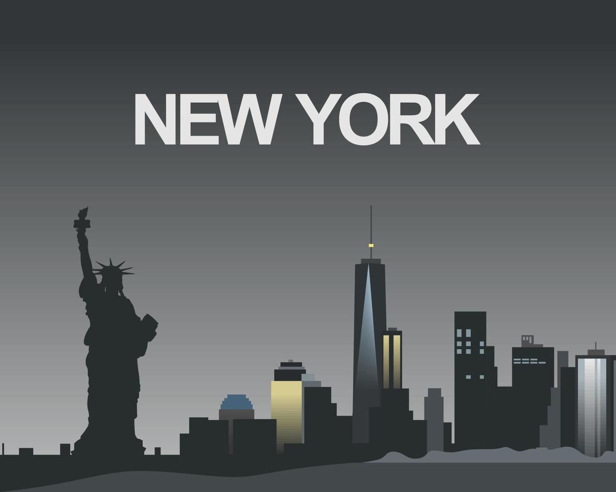 horizonte de la ciudad de nueva york vector