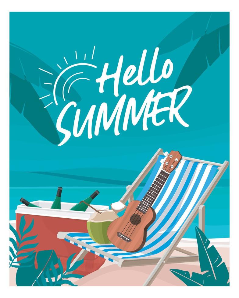 Summer Beach Background vector