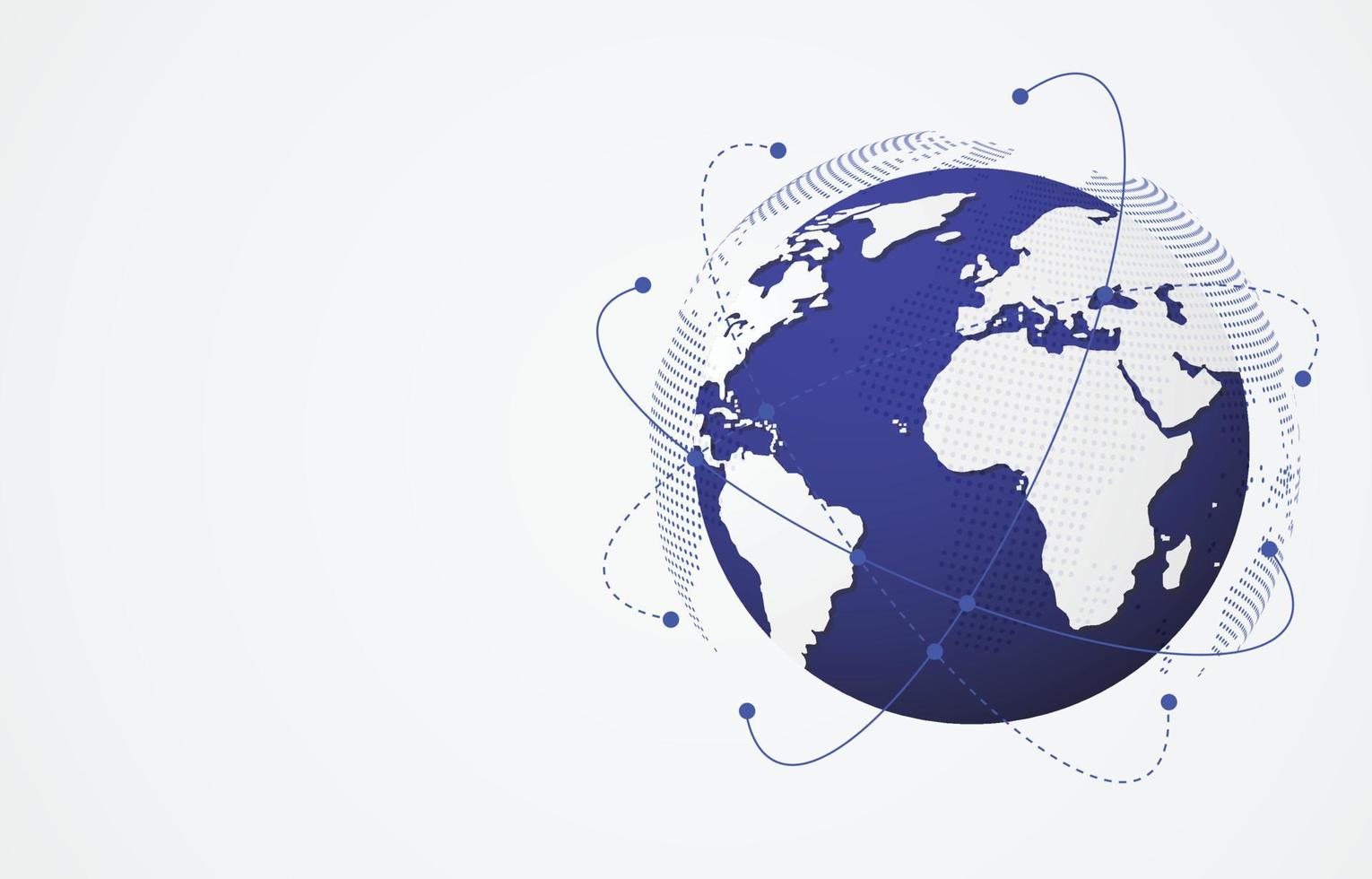 Global network connection. World map point and line composition concept of global business. Vector Illustration